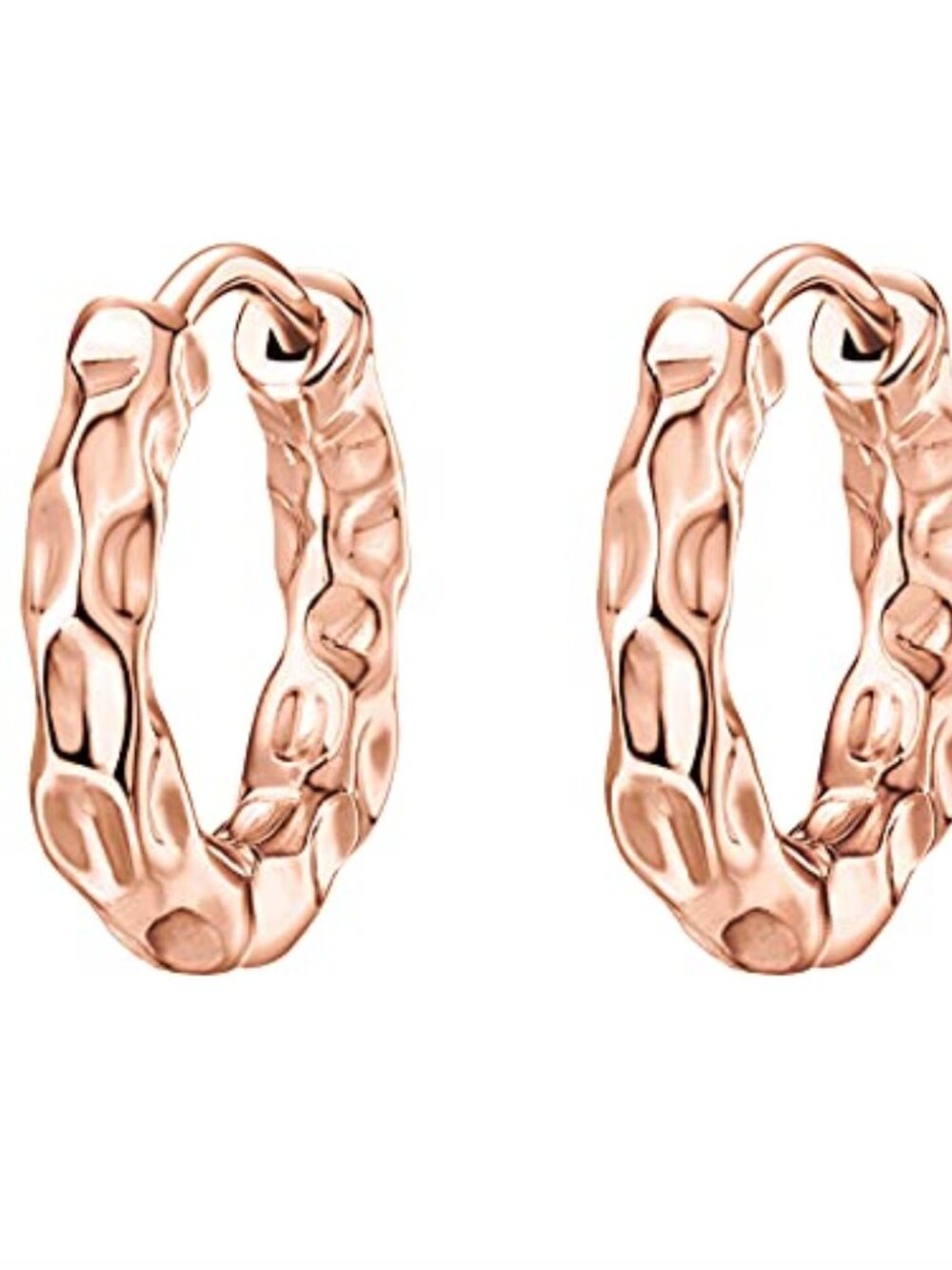 New - 14K Gold Plated‎ Chunky Huggies Earrings for Women